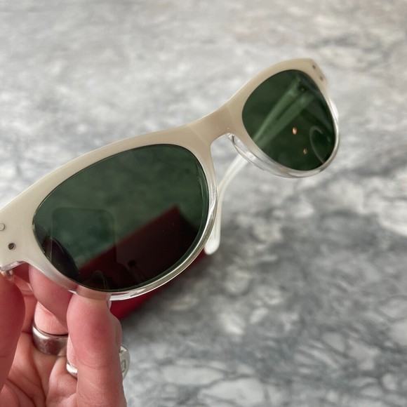SEE Eyewear Ombre Rimmed Sunglasses with Box White main image 4